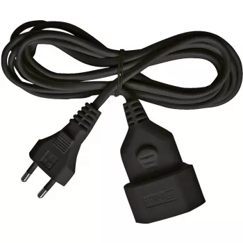 brennenstuhl H03VVH2-F 2x0,75 - prolunga di alimentazione - IEC 60906-1 (F) a spina euro (M) - 3,0 m - nero - Germania (1161790)