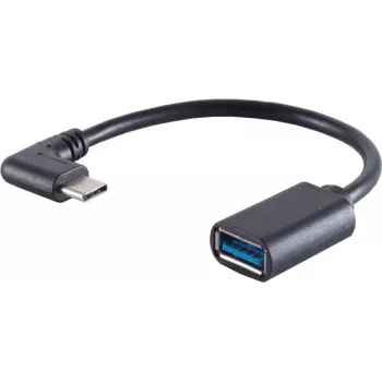 Cavo USB S/CONN 13-30010 USB 3.2 Gen 1 0,1 m USB C USB A nero