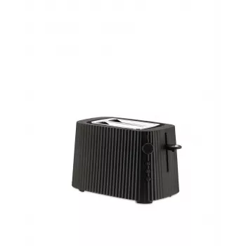 Tostapane Alessi MDL08B nero — design Plissé, 6 livelli di doratura, bagel/scongelamento/riscaldamento, 340×185×250 mm