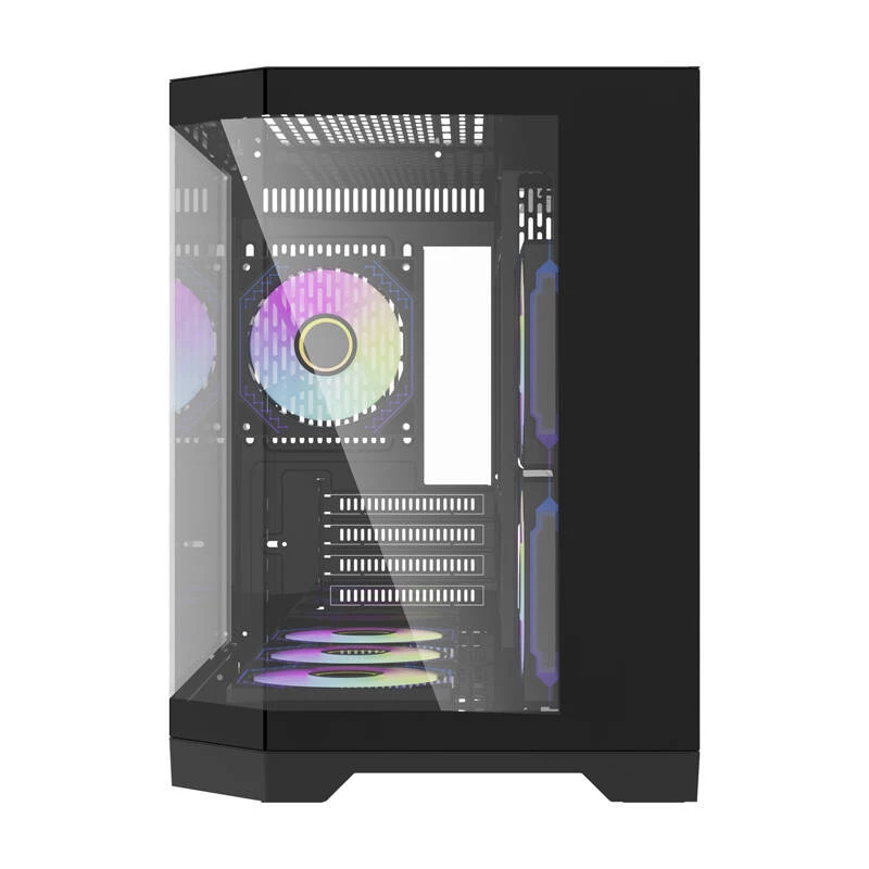 Darflash FT418 case per computer + 6 ventole aRGB (nero)