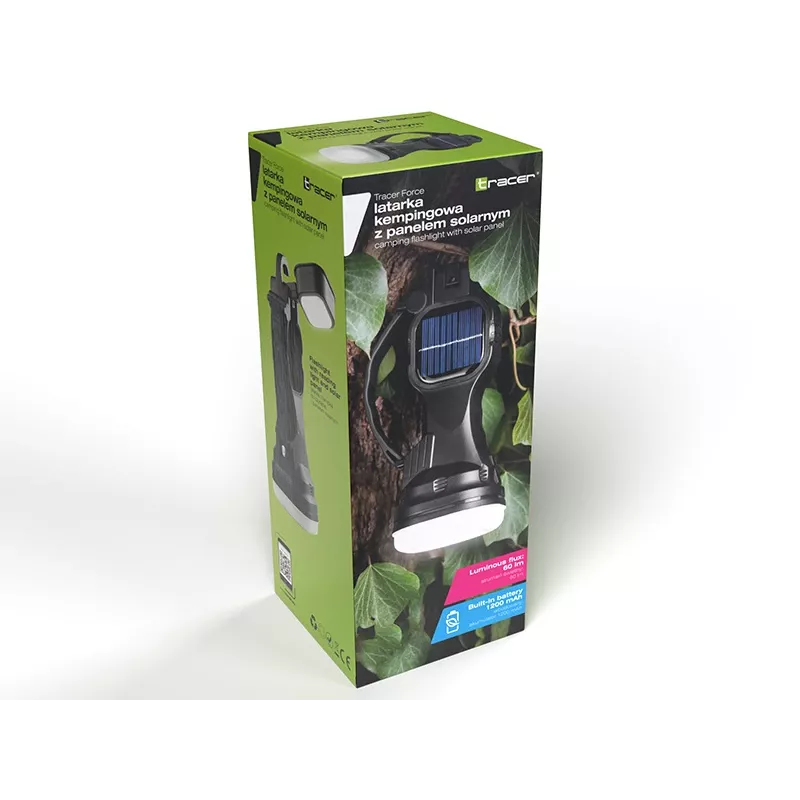 Torcia TRACER Camping Torch 47140 solare ricaricabile, impermeabile