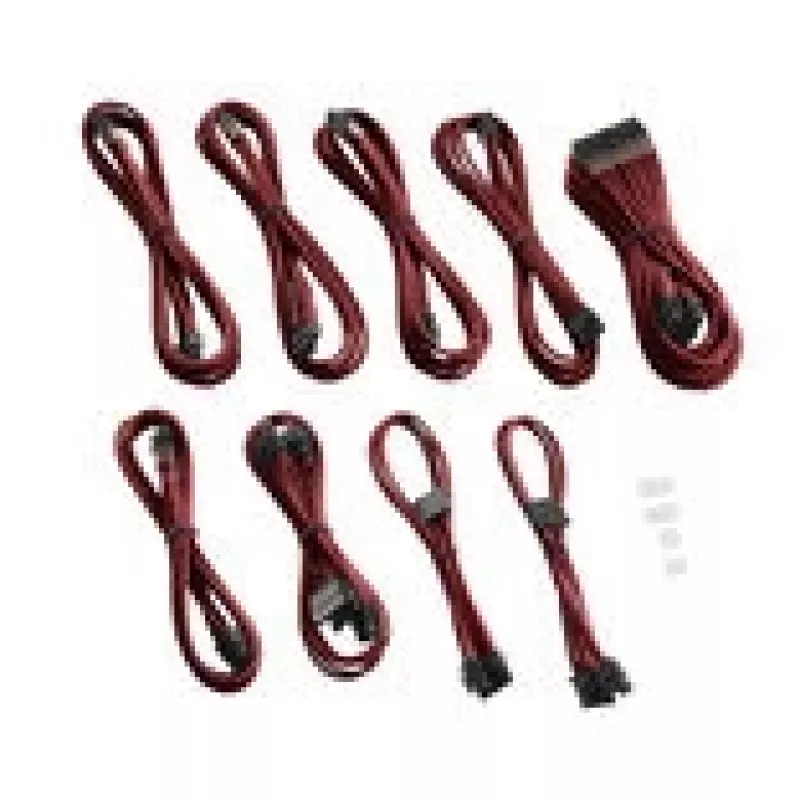 Kit cavi CableMod PRO Series ModMesh C-Series RMi & RMx - kit cavi alimentazione - sagomato - Blood Red (CM-PCSR-FKIT-NKBR-R)