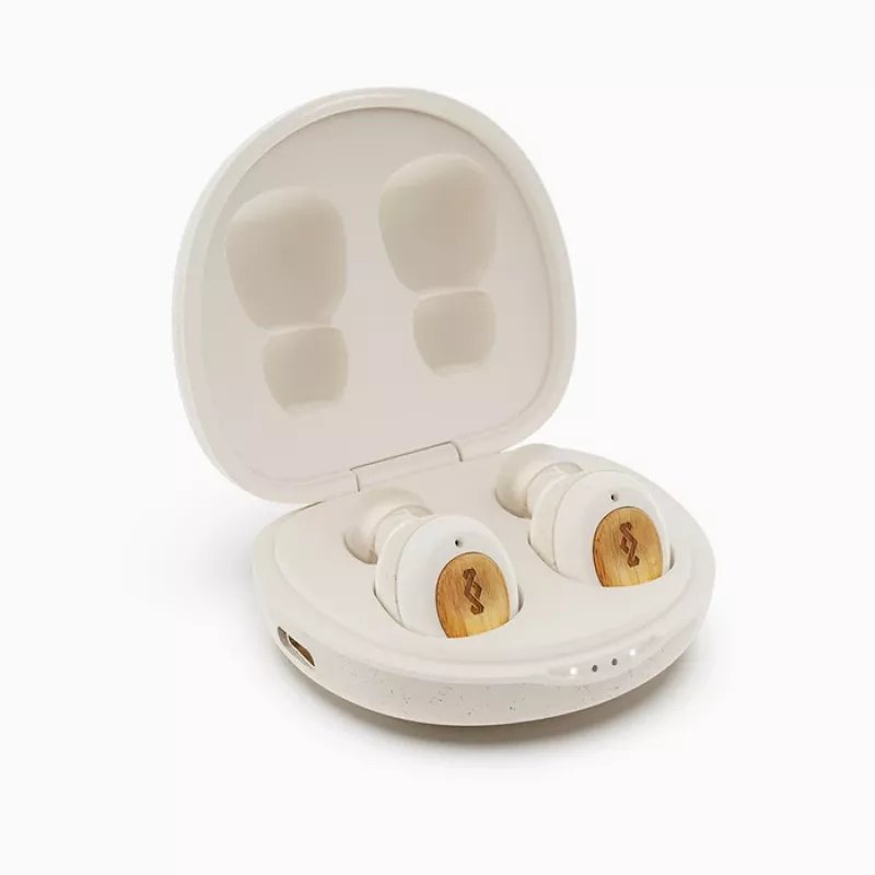 Auricolari True Wireless Marley Champion con microfono integrato Bluetooth crema