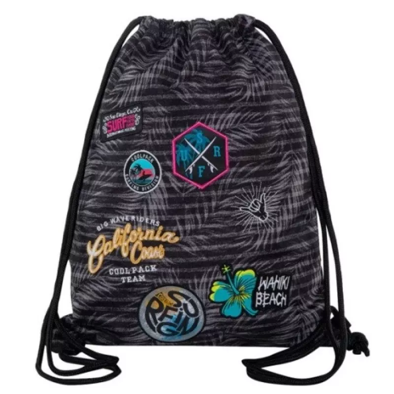 Sacca sportiva Coolpack Sprint Sprint Badges ragazza grigio