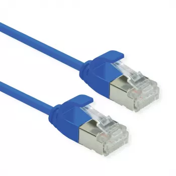 ROLINE U/FTP DataCenter cavo patch Cat.6A (Classe EA), LSOH, sottile, blu, 3 m (21.15.3346)