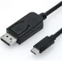 Roline - Adattatore video esterno - USB-C 3.1 - DisplayPort - nero