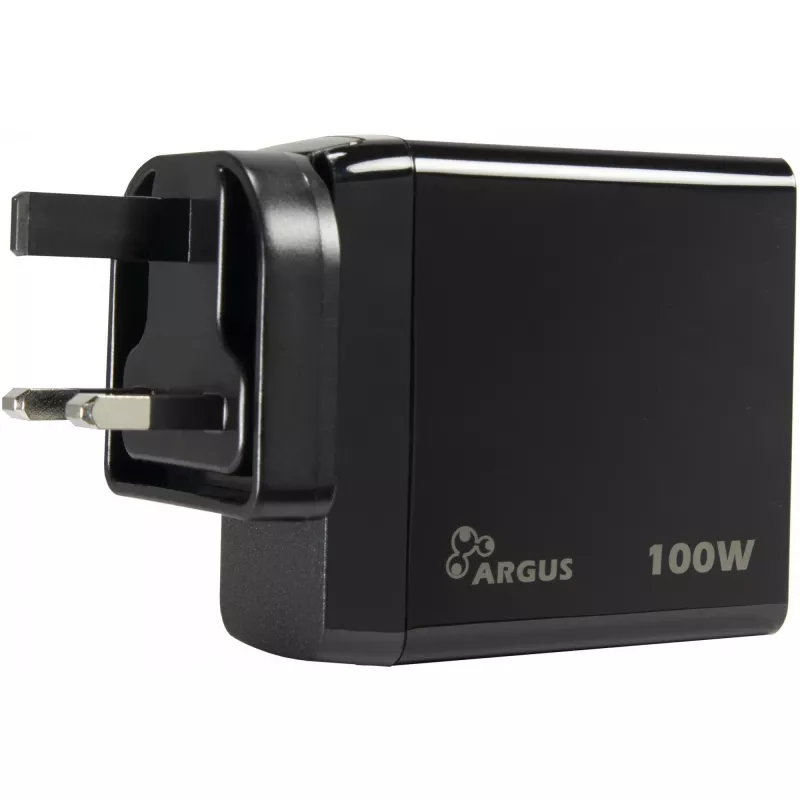 Caricabatterie PD INTER-TECH PD-3100 100W USB-C nero alimentatore rapido
