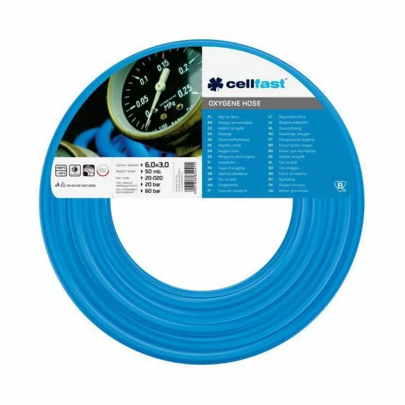 Tubo per ossigeno Cellfast CF20020R per saldatura, 6 mm, 50 m