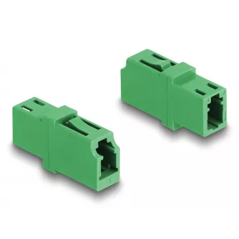 Accoppiatore fibra ottica LC simplex femmina a LC simplex femmina APC verde DeLOCK 87984