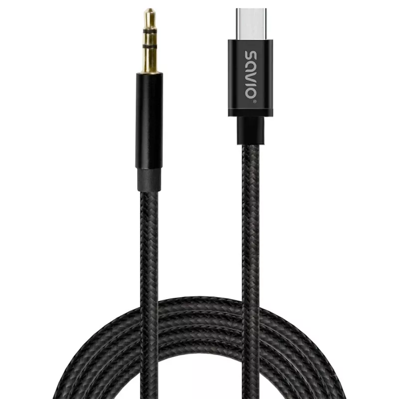 Cavo audio Savio CL-187 1m nero connettore maschio su connettore maschio