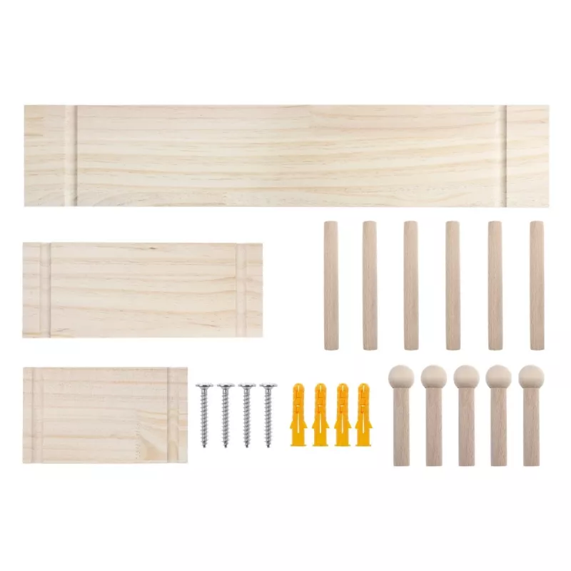 Organizer per cavi MACLEAN MC-131 WD in legno per montaggio da tavolo e a parete, portata max 20 kg