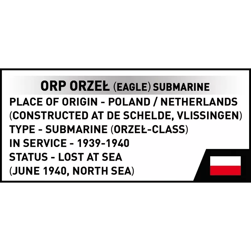 Kit Cobi ORP Orzeł 193 blocchi nave modello da montare