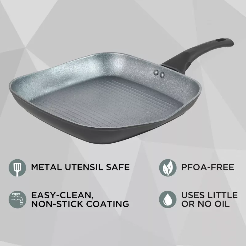 Piastra Russell Hobbs RH01861EU7 28 cm Crystaltech – superficie antiaderente, padella piatta per grigliare