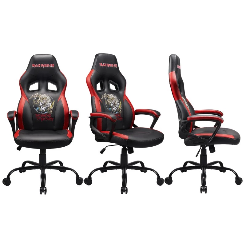 Sedia da ufficio Subsonic SA5642-IM1 seduta imbottita schienale imbottito nero rosso