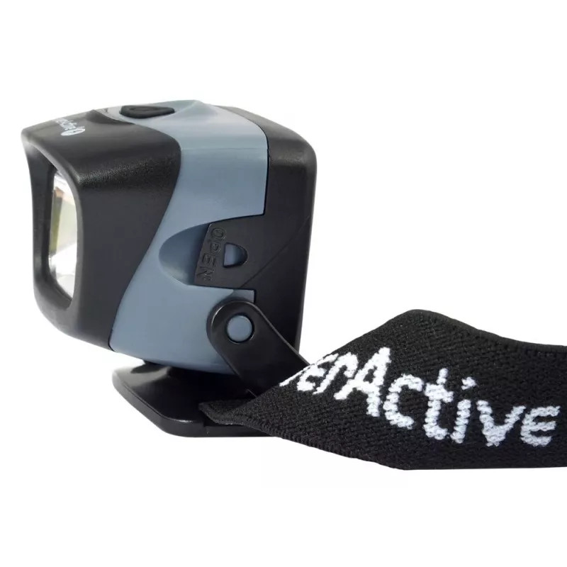 Lampada frontale everActive HL-150, torcia frontale, 150 lm, 3 W, IPX4, 3×AAA, nera