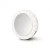 Specchio da trucco freestanding Medisana 23603 — rotondo bianco, a batteria, pieghevole, con illuminazione integrata