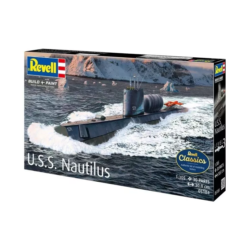 Modello in plastica nave REVELL U.S.S. Nautilus scala 1:305, kit 05184