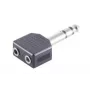 Adattatore cavo Microconnect AUDANS 6,35 mm a 2 x 3,5 mm nero