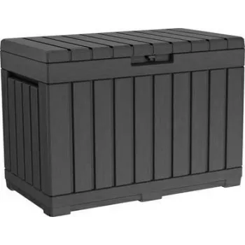 Contenitore per esterni Keter Kentwood 190L — 190 litri, grafite, porta pieghevole, 823×457×577 mm