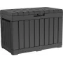 Contenitore per esterni Keter Kentwood 190L — 190 litri, grafite, porta pieghevole, 823×457×577 mm