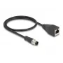 Cavo adattatore DeLOCK M12 codifica D 4 poli maschio a RJ45 femmina 50 cm