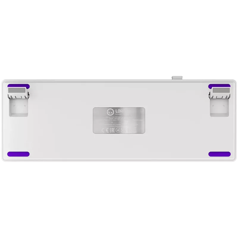 LORGAR KBP70MW, tastiera da gaming meccanica wireless 65% Pro, bianco, layout EN