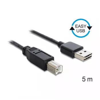 Cavo USB DeLOCK 85553 USB 2.0 5 m USB A USB B nero