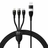 Cavo USB Baseus CASS030101 1,2 m USB-A/USB-C USB-C/Micro-USB-B/Lightning nero