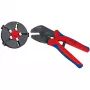 Pinza crimpatrice e spellafili per cavi Knipex 97 33 01 blu rosso