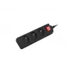 Lanberg PS1-03E-0150-BK prolunga (1,5 m, nero)