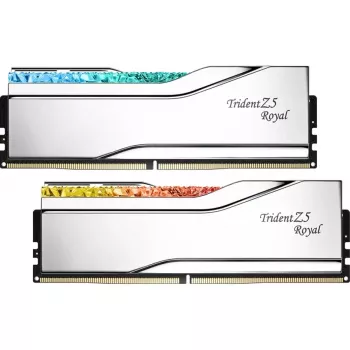 DIMM 32 GB DDR5-6000, memoria RAM argento, F5-6000J2836G16GX2-TR5S, Trident Z5 Royal RGB Silver, INTEL XMP