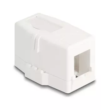 Delock 85841 Custodia Keystone vuota, 1 porta, base magnetica, bianco