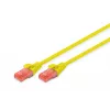 Cavo di rete Digitus CAT 6 U/UTP RJ-45 3m giallo
