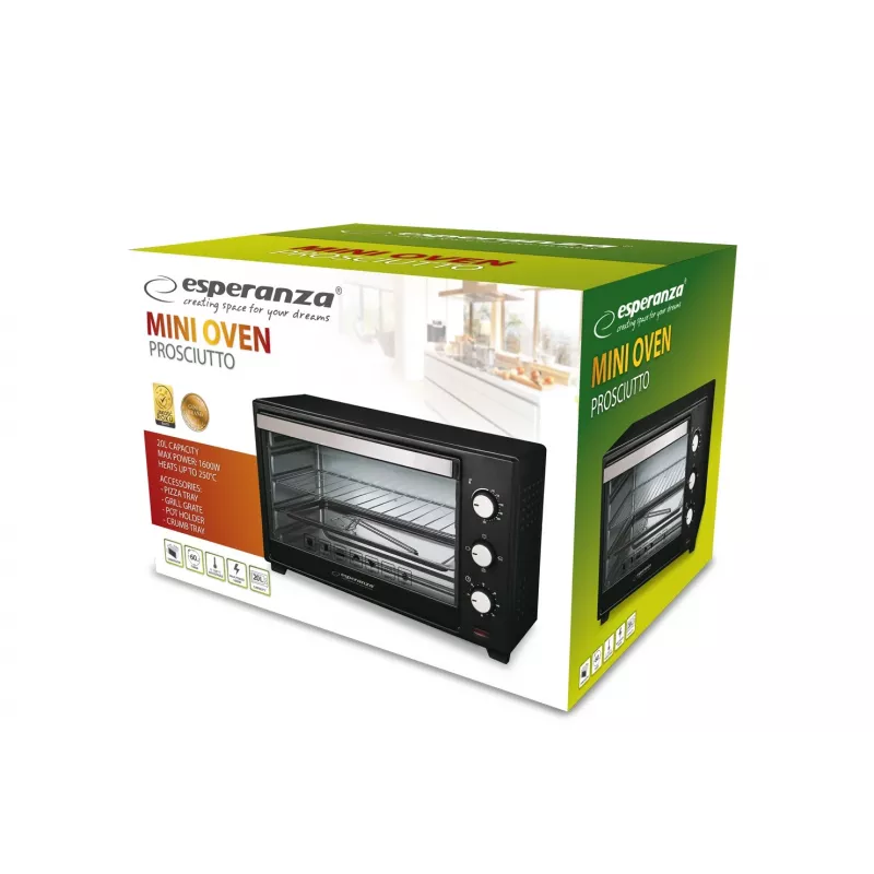 Esperanza EKO008 mini forno 20 l 1600 W nero