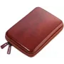 Organizer personale TROIKA CBO25/BR similpelle marrone velluto tasca con zip