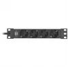 Brennenstuhl 1390007004 Prolunga 2 m 4 prese AC per interni nero - argento (1390007004)
