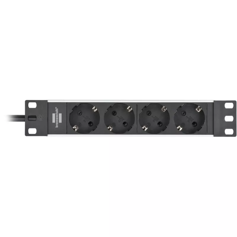 Brennenstuhl 1390007004 Prolunga 2 m 4 prese AC per interni nero - argento (1390007004)