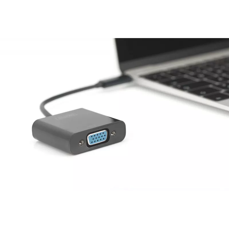 DIGITUS DA-70853 adattatore USB-C a VGA, Full HD 1080p, nero