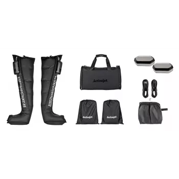 Massaggiatore linfodrenante per gambe ActiveJet ACM-PLUS-A1 M, a batteria 25 W, nero, 380 × 950 × 60 mm