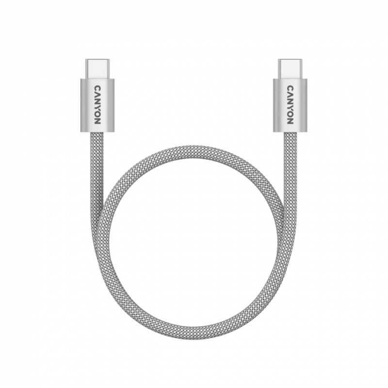 CANYON Cavo OnWire 60MG C-C 60W Magnetico Intrecciato 1m Grigio chiaro