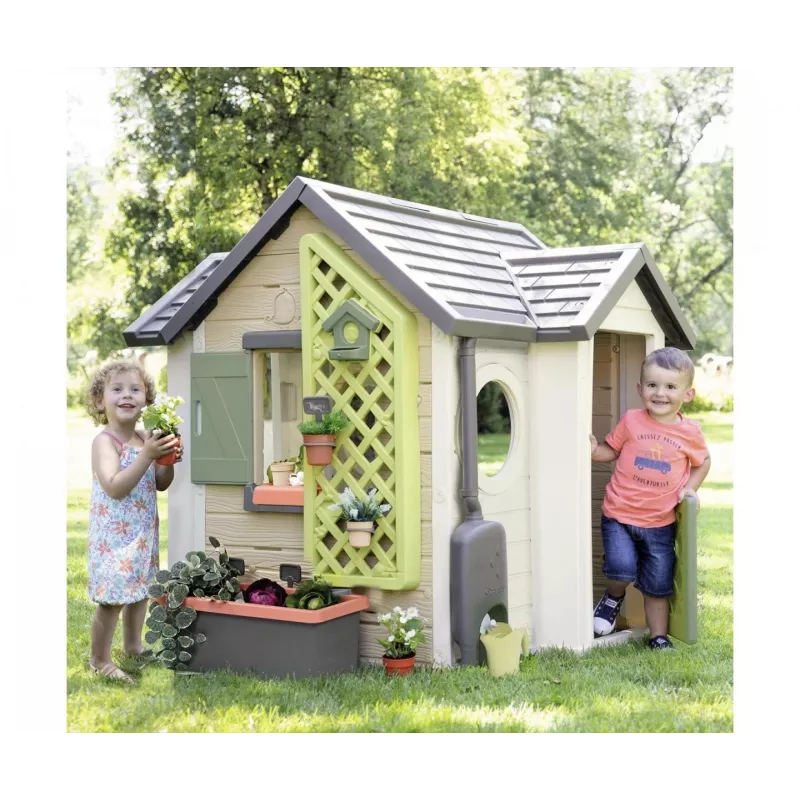 Casetta gioco SMOBY 810408 casetta da giardino per bambini da 2 anni multicolore con 1 porta