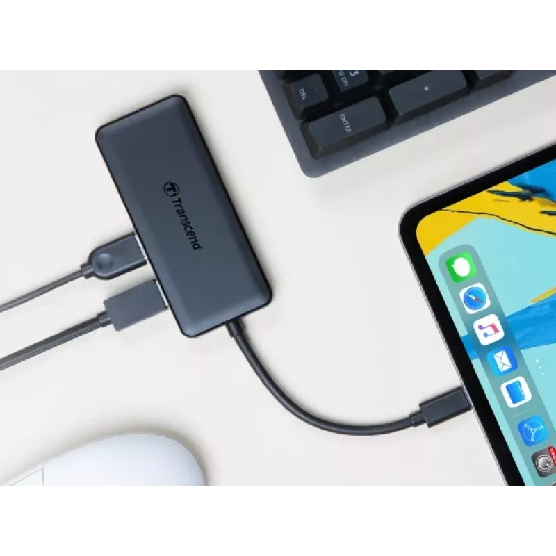 Transcend HUB5C USB 3.2 Gen 2 (3.1 Gen 2) Type-C nero