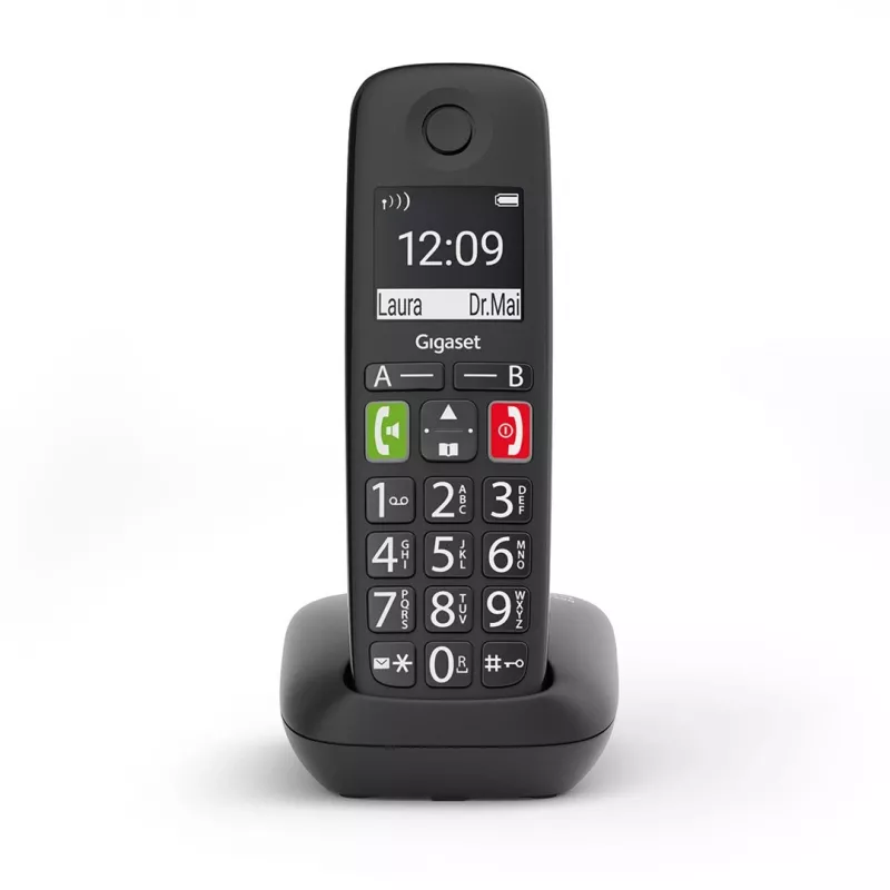 Gigaset E290 telefono cordless, nero