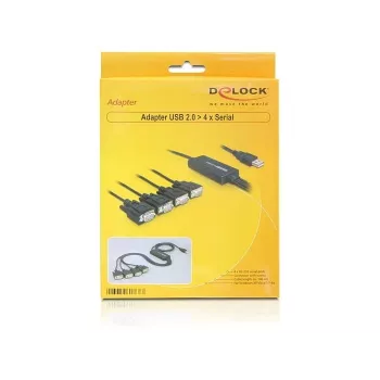 DeLock adattatore USB2.0 > 4 x seriale - adattatore seriale - USB - RS-232 x 4 (61887)