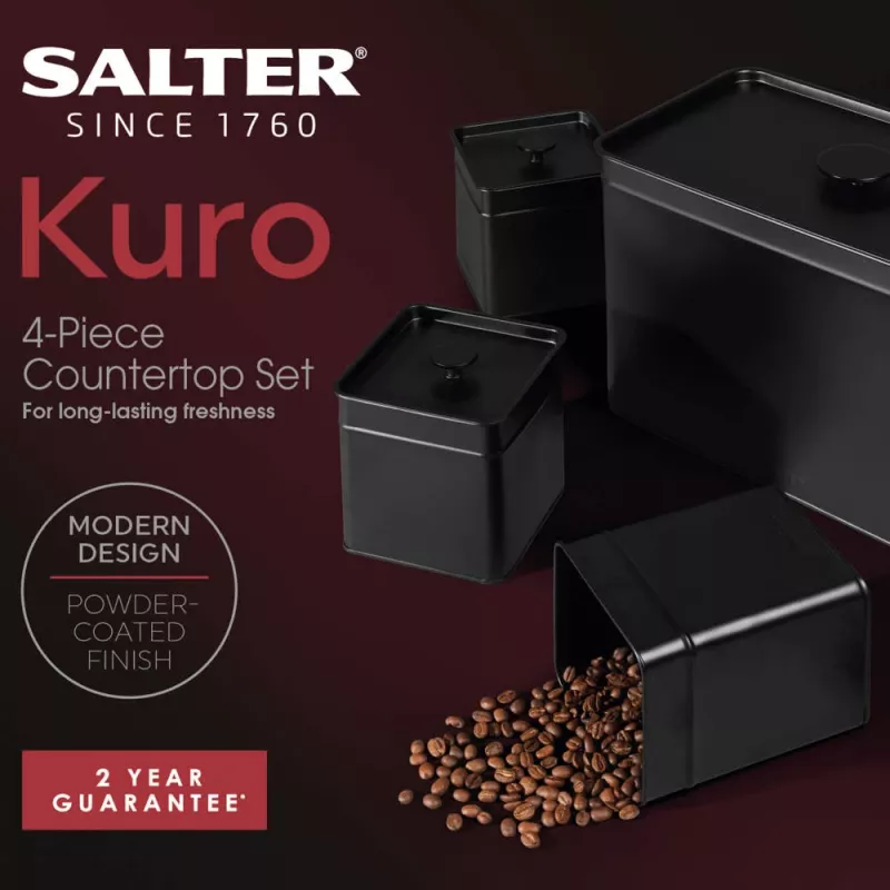 Set portapane e contenitori Salter BW126141EU7 per la cucina, 4 pezzi