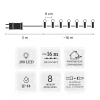 Catena luminosa LED Extralink 200 lampadine bianco freddo, diametro 3+ mm, lunghezza 16 m