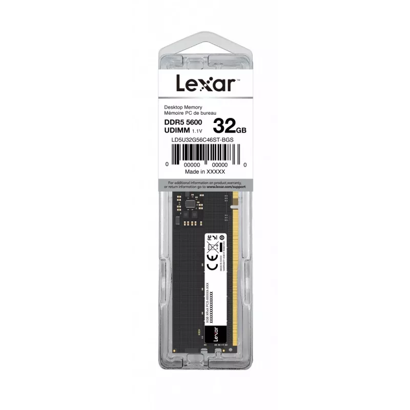 Lexar DDR5 - modulo - 32 GB - DIMM 288-PIN - 5600 MT/s / PC5-44800