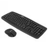 Set tastiera e mouse wireless Tellur Basic nero – 2,4 GHz, ricevitore USB, layout compatto