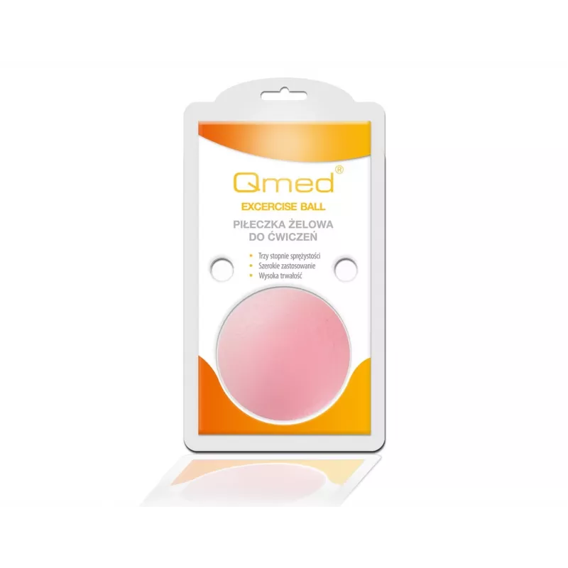 Palla gel rosa per la riabilitazione della mano