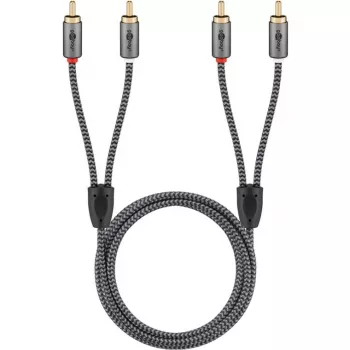 Goobay 65295. Connessione 1: 2 x RCA, connettore 1 sesso: maschio, connessione 2: 2 x RCA, connettore 2 sesso: maschio, materiale del cavo: